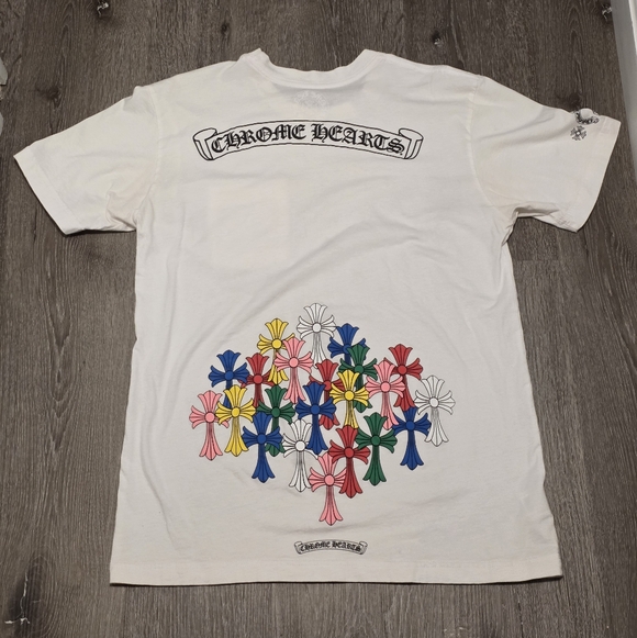Chrome Hearts Other - Chrome Hearts Multicolor Cross Cemetery White Mens Large T Shirt